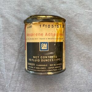 Vintage Gm Can Neoprene Adhesive